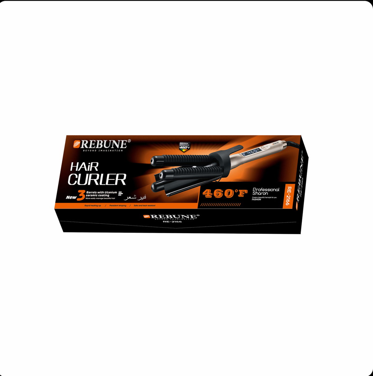 مجعد الشعر ريبون RE-2166 – تموجات احترافية بأسلوب Beach Waves