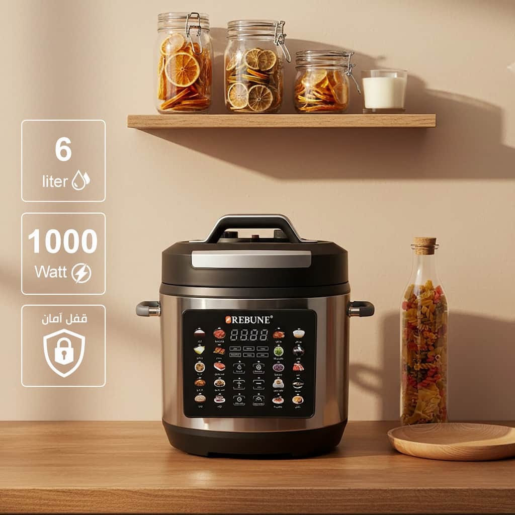 RE-11-054 6L Electric Pressure Cooker 1000W