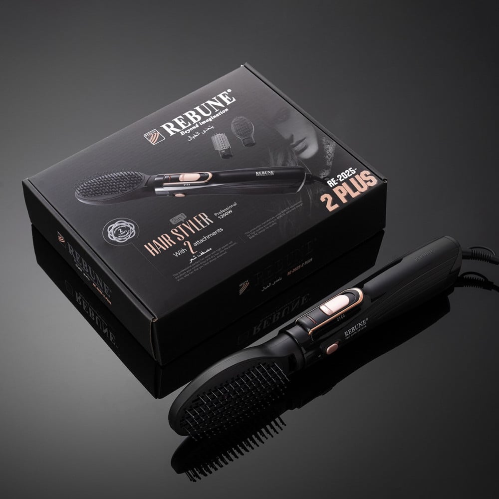 RE-2025-2PLUS Hair Dryer, Two Brushes, 1200W