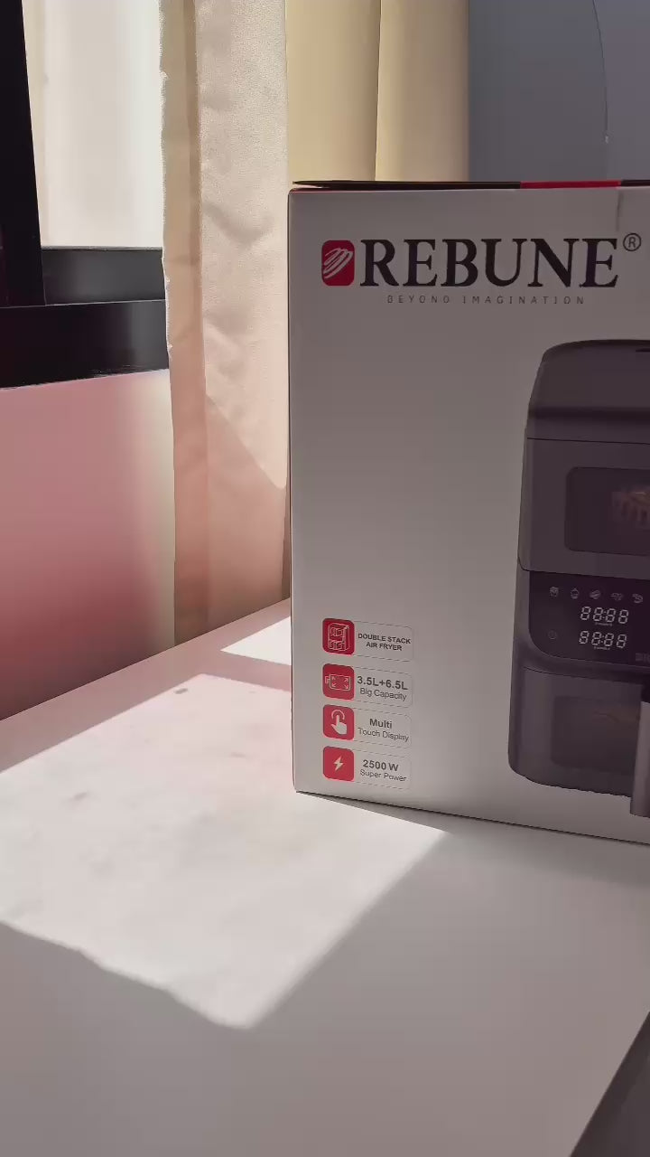 RE-11-079 Dual Air Fryer 6.5+3.5 Liter, 2500W
