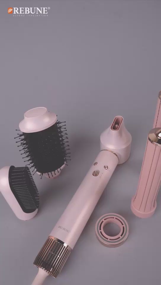 RE-0008 مصفف شعر ايوني احترافي 7في1 بقوة 1300واط